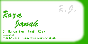roza janak business card